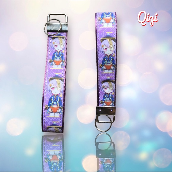 Cute Genshin Impact character Qiqi wristlet, key fob, keychain. - Picture 3 of 8